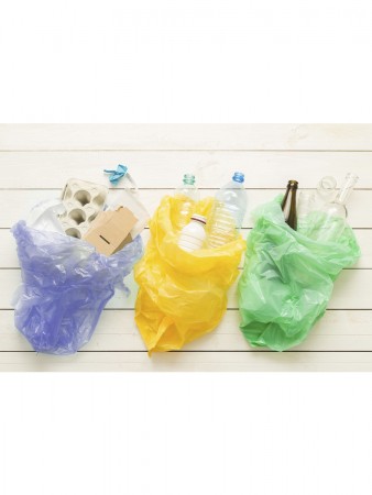 Купить Мешки для мусора с ароматом лаванды 30 литров Homsu, размер M, 50*60 см, 60 шт (3 ролика x 20 шт)