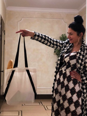 Купить Эко сумка шоппер с объемным дном 43x40x15, усиленные ручки