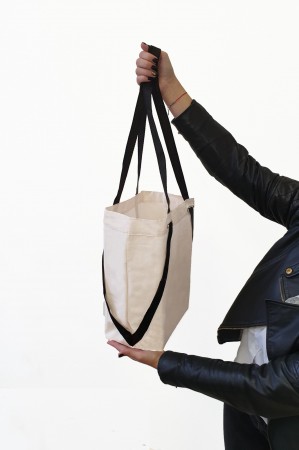 Купить Эко сумка шоппер с объемным дном 43x40x15, усиленные ручки