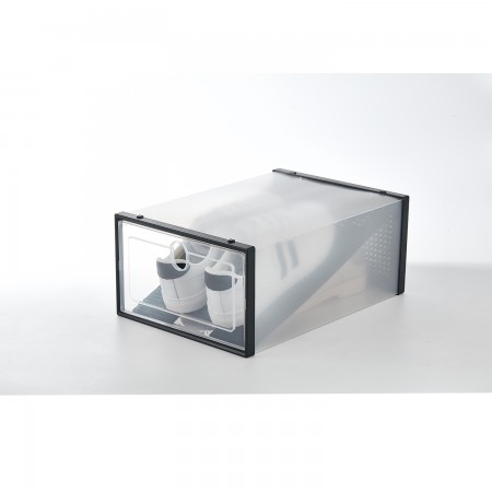 Купить Коробка для хранения обуви с разделителем Premium, набор из 12 шт, черная