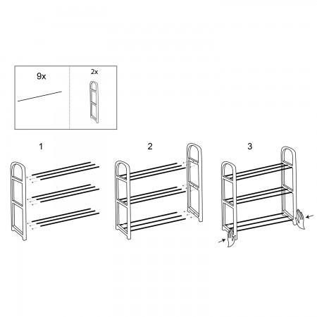 Купить Комплект лоток для обуви + полка на 3 яруса