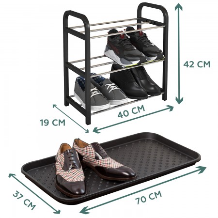 Купить Комплект лоток для обуви + полка на 3 яруса