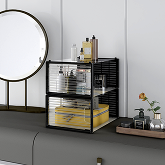 Купить Коробка для хранения обуви Crystal Clear, набор из 6шт, черные (34x24x16cm)