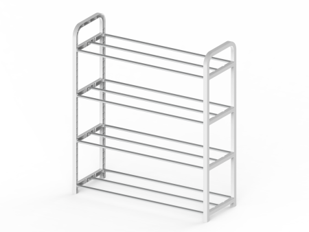 Купить Полка для обуви белая, 4 яруса