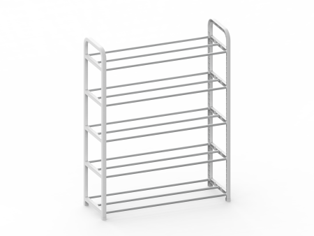 Купить Полка для обуви белая, 5 ярусов