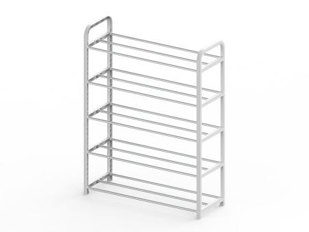 Купить Полка для обуви белая, 5 ярусов