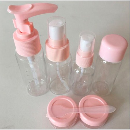 Купить Дорожный набор для косметических средств (4+2 емкости), розовый