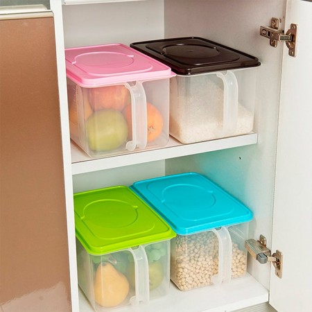 Купить Контейнер для холодильника с ручкой, кофейный