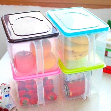 Купить Контейнер для холодильника с ручкой, кофейный