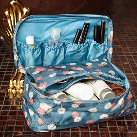 Купить Органайзер-косметичка Синий Цветок