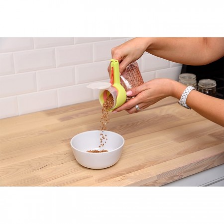 Купить Крышка-дозатор для сыпучих продуктов Homsu, зеленая, 2 шт.