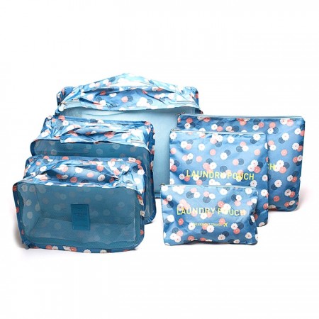 Купить Комплект из 6 органайзеров для багажа "Синий Цветок"